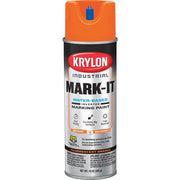 Krylon Mark-It 732008 Industrial WB Fluorescent Orange Inverted Marking Paint