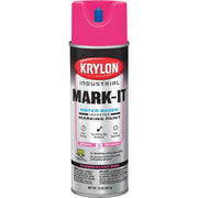 Krylon Mark-It 732308 Industrial WB Fluorescent Pink Inverted Marking Paint