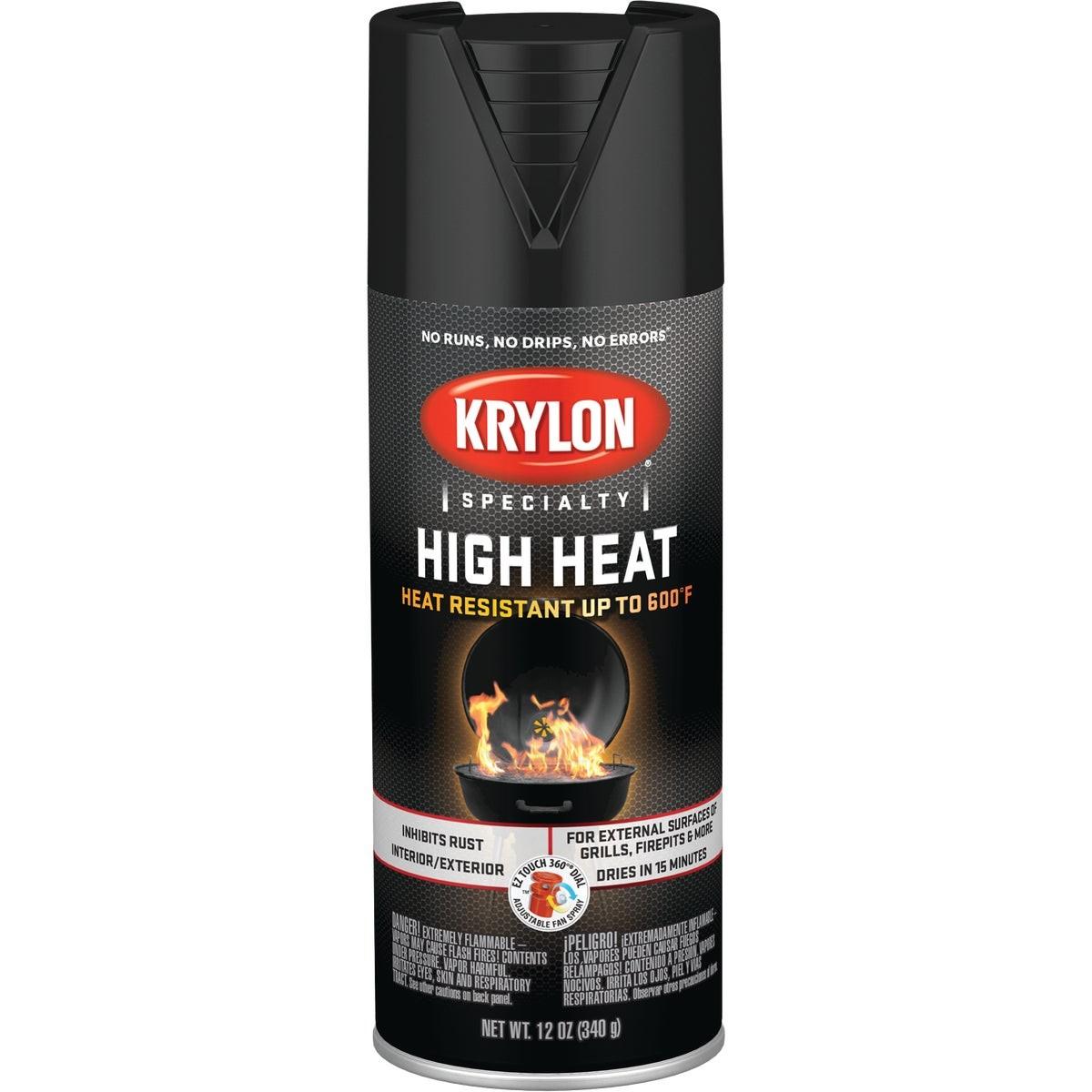 Krylon Flat Black 12 Oz. High Heat Spray Paint