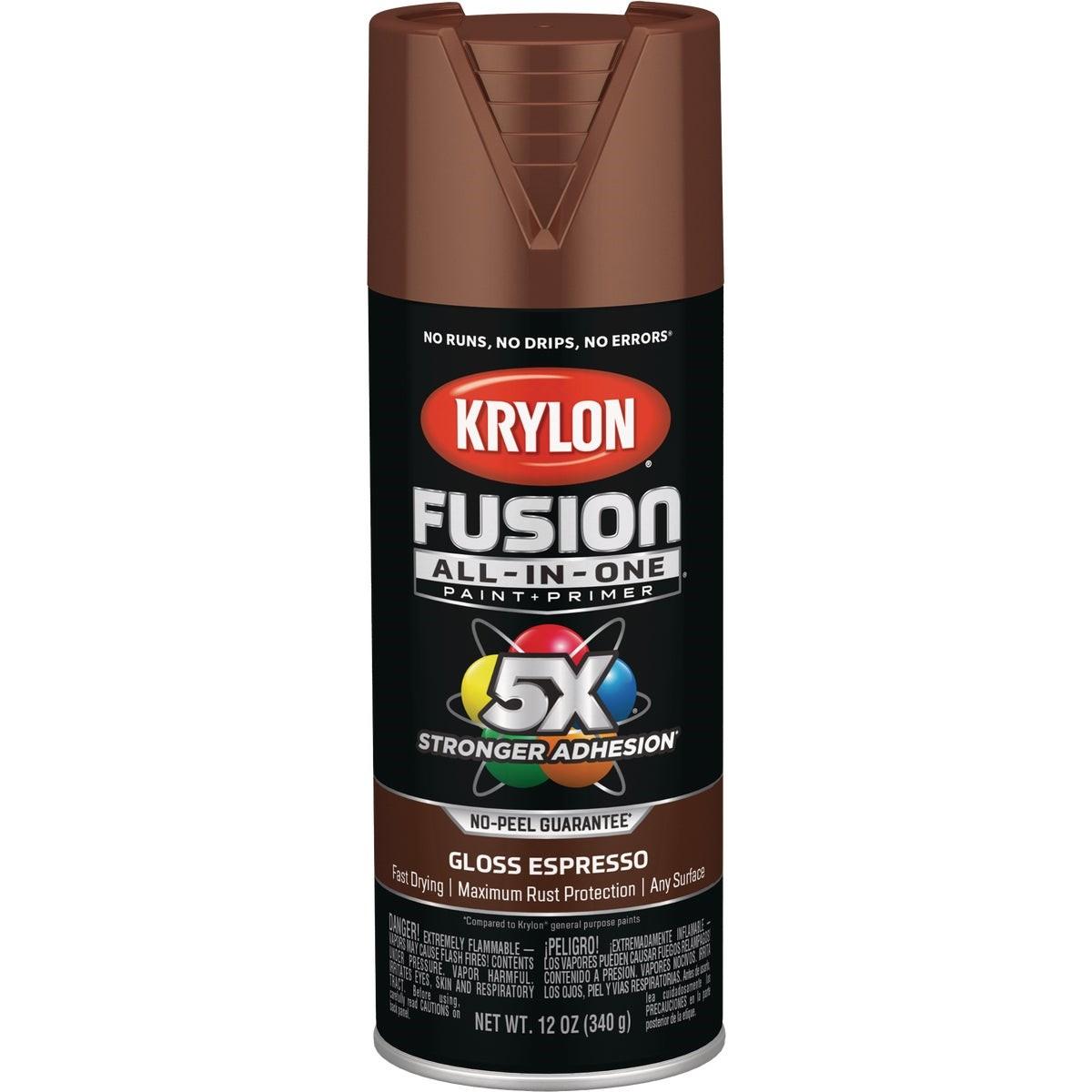 Krylon Fusion All-In-One Gloss Spray Paint & Primer, Espresso