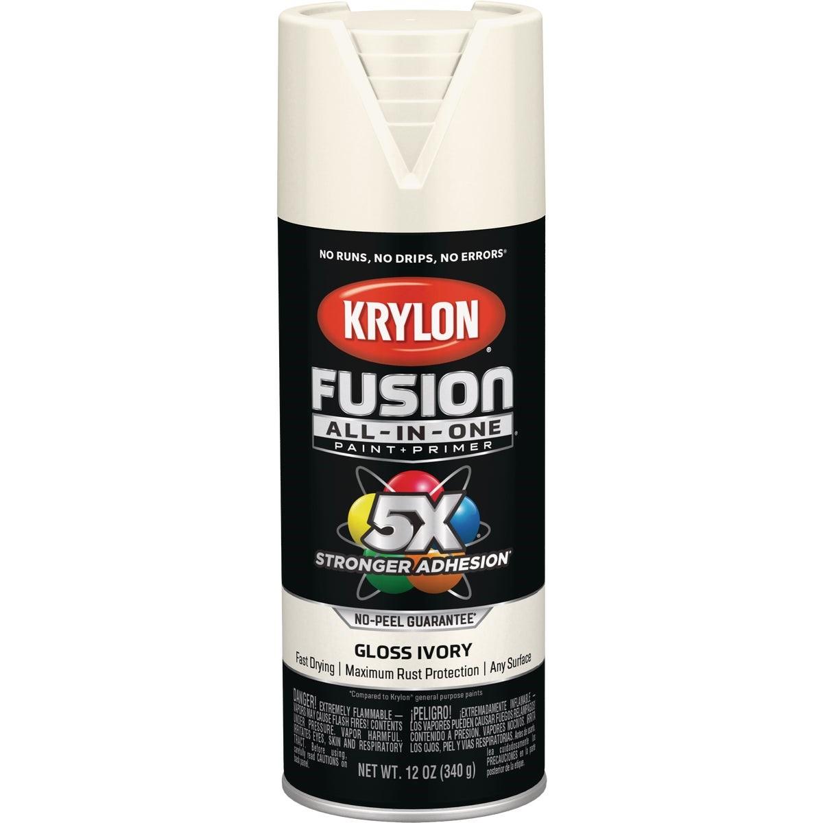 Krylon Fusion All-In-One Gloss Spray Paint & Primer, Ivory