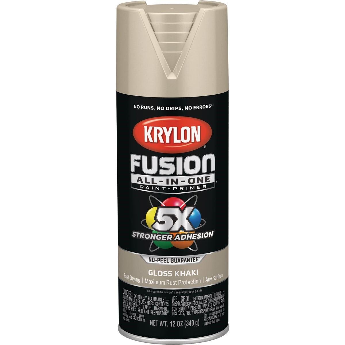 Krylon Fusion All-In-One Gloss Spray Paint & Primer, Khaki