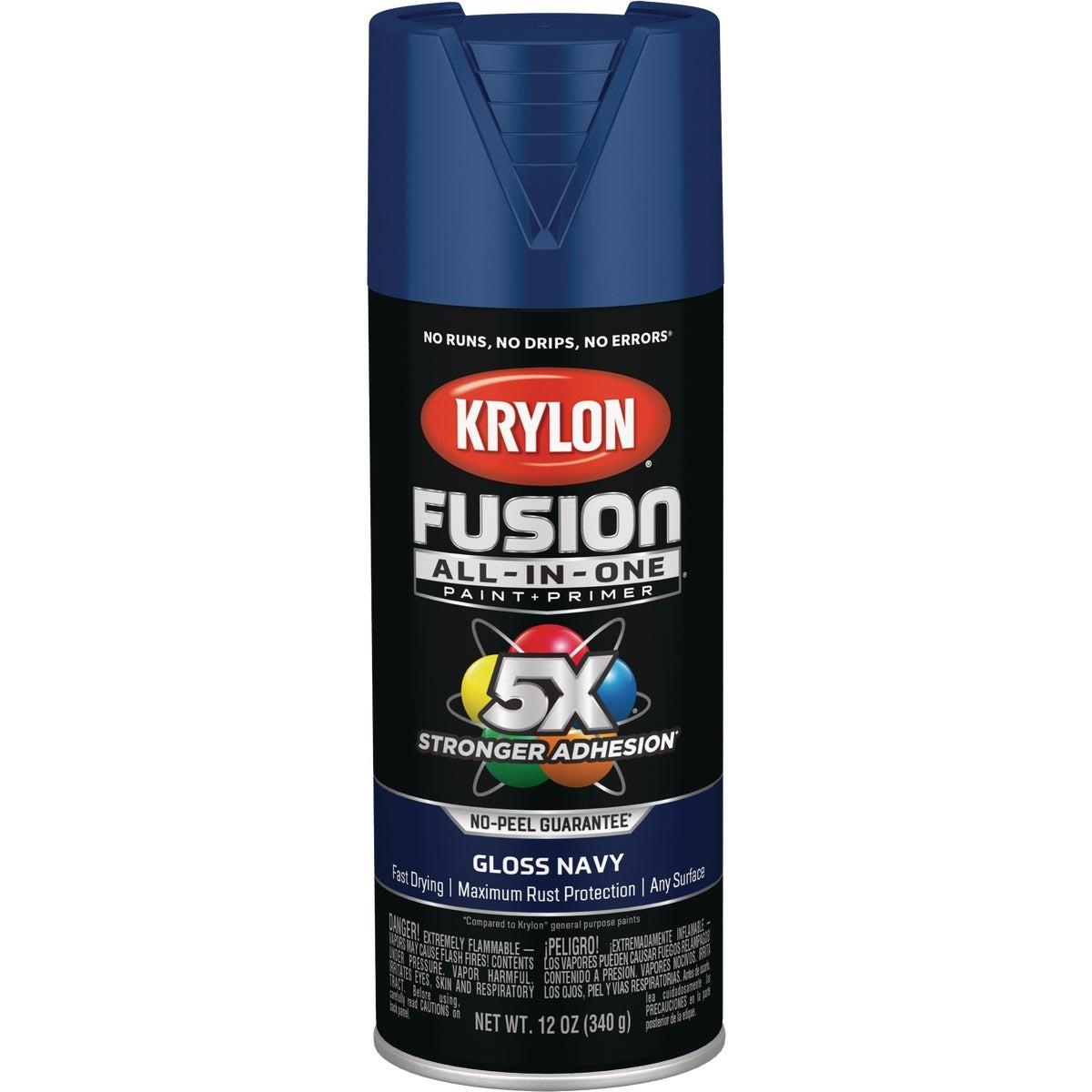 Krylon Fusion All-In-One Gloss Spray Paint & Primer, Navy