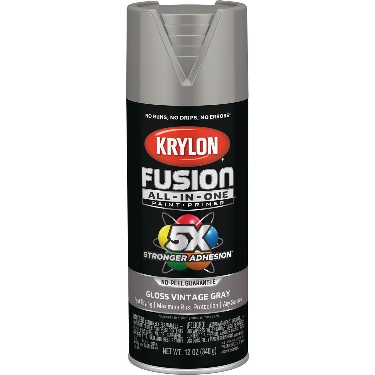 Krylon Fusion All-In-One Gloss Spray Paint & Primer, Vintage Gray