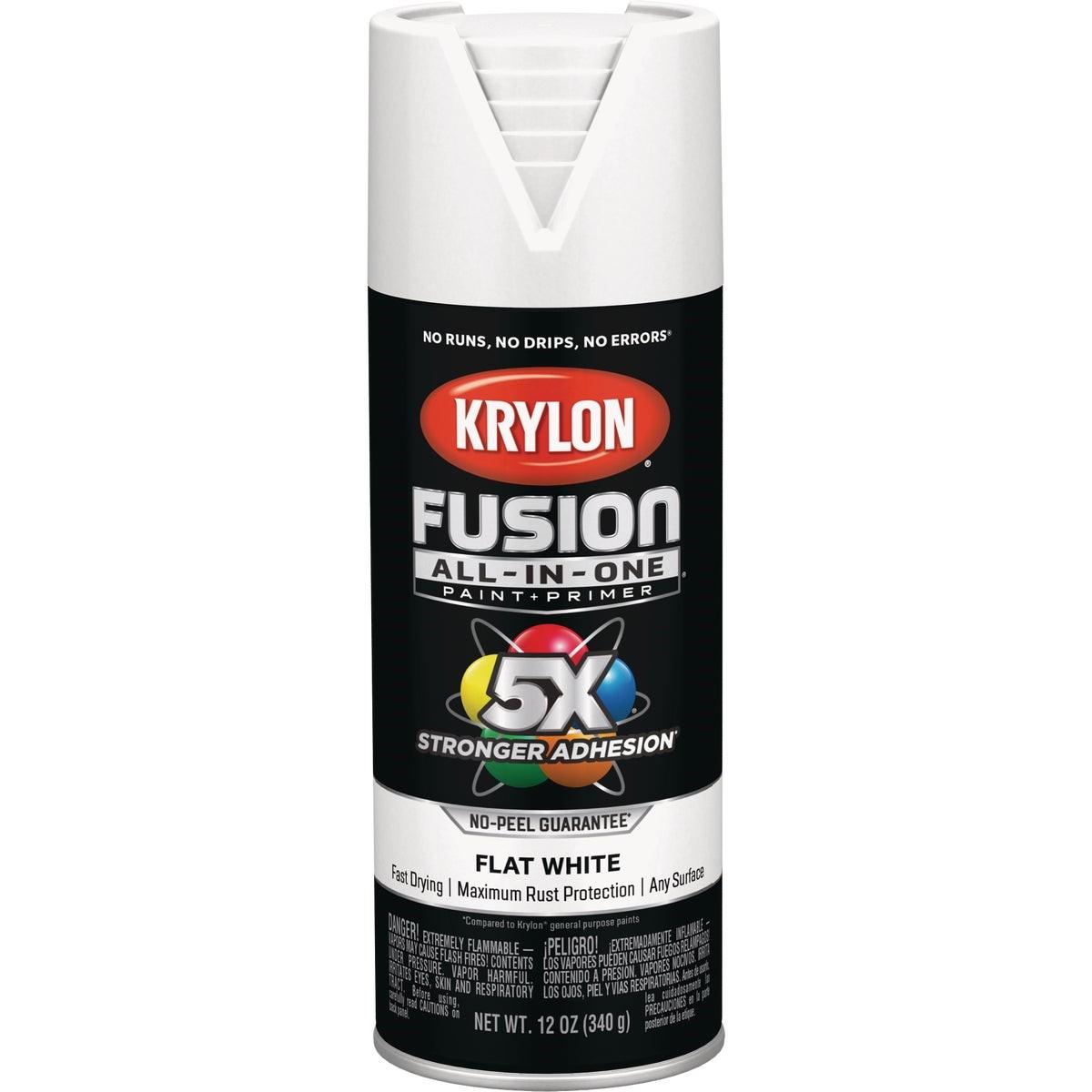 Krylon Fusion All-In-One Flat Spray Paint & Primer, White