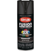 Krylon Fusion All-In-One Satin Spray Paint & Primer, Black