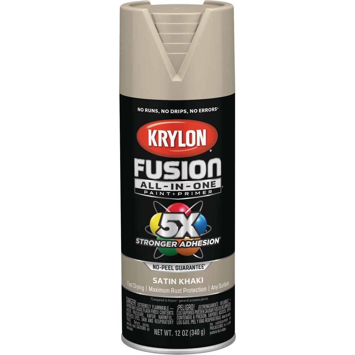 Krylon Fusion All-In-One Satin Spray Paint & Primer, Khaki