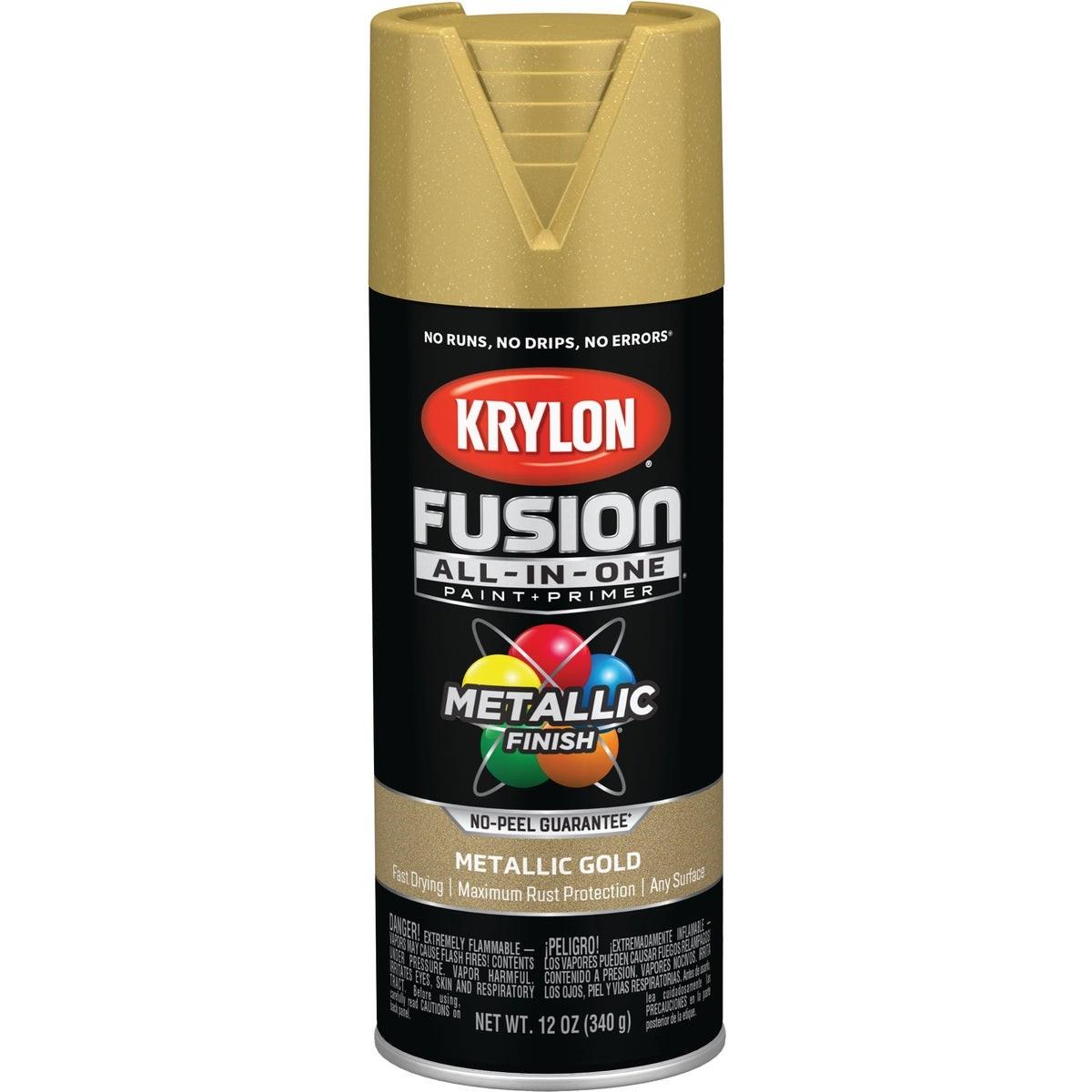 Krylon Fusion All-In-One Metallic Spray Paint & Primer, Gold
