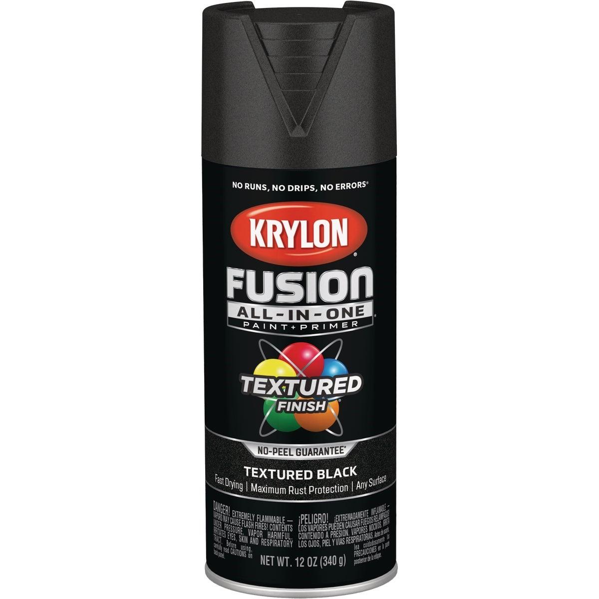 Krylon Fusion All-In-One Textured Spray Paint & Primer, Black
