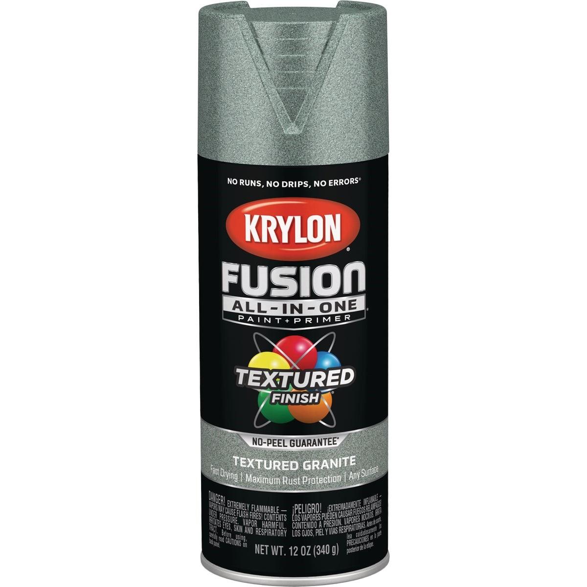 Krylon Fusion All-In-One Textured Spray Paint & Primer, Granite