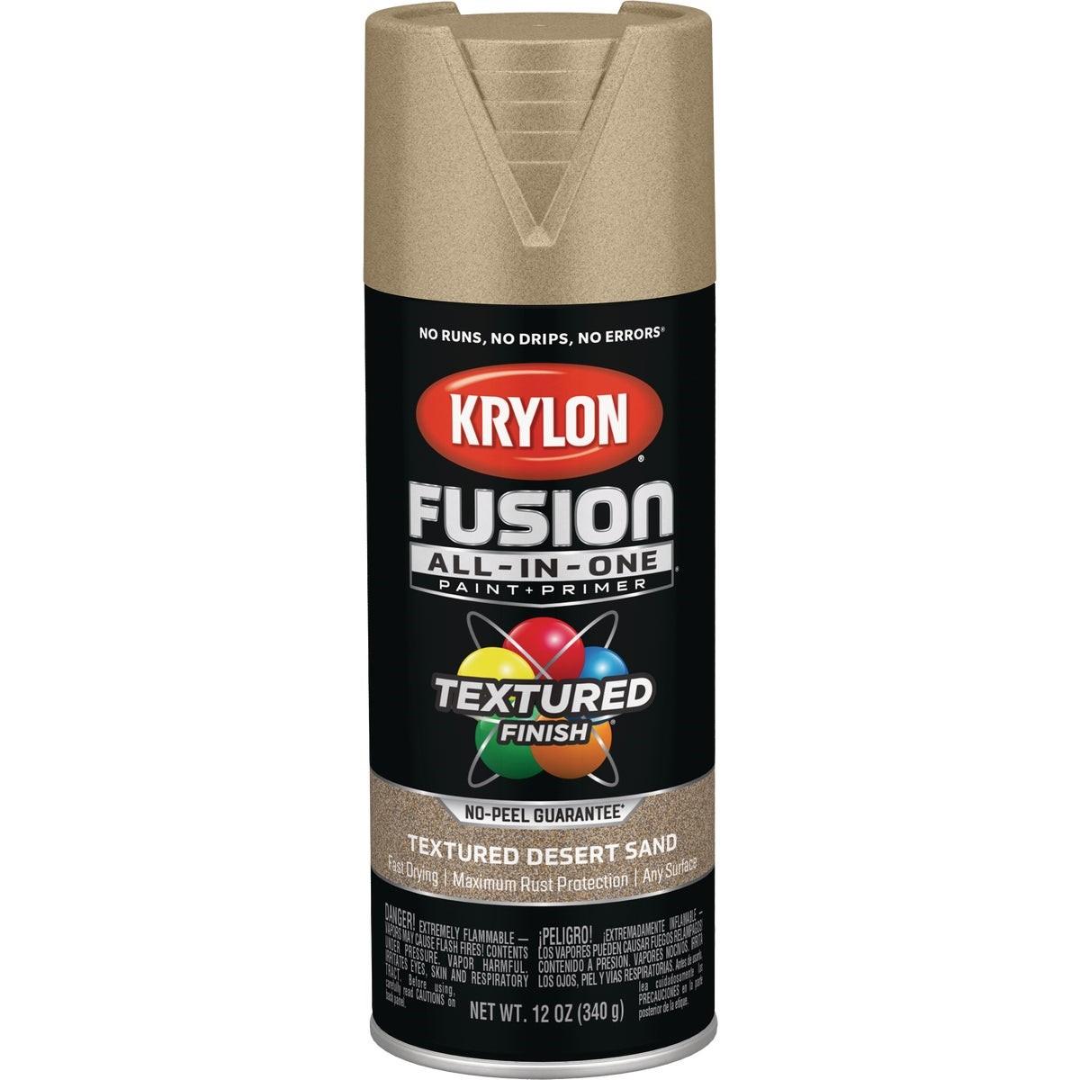 Krylon Fusion All-In-One Textured Spray Paint & Primer, Desert Sand