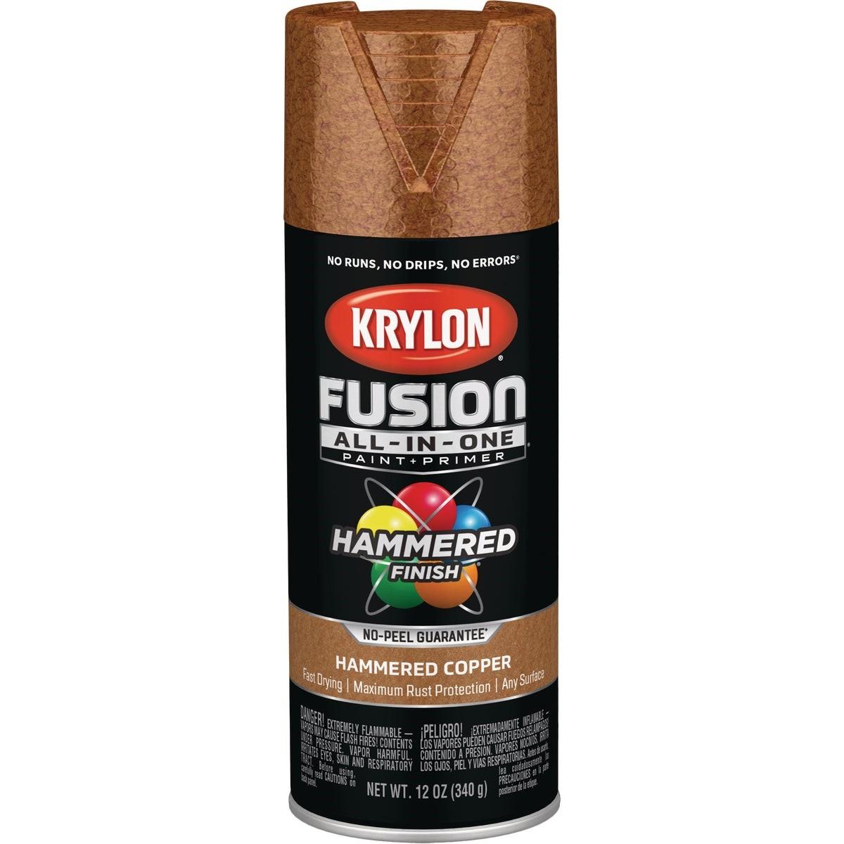 Krylon Fusion All-In-One Hammered Spray Paint & Primer, Copper