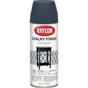 Krylon CHALKY FINISH 12 Oz. Ultra Matte Chalk Spray Paint, Anvil Gray