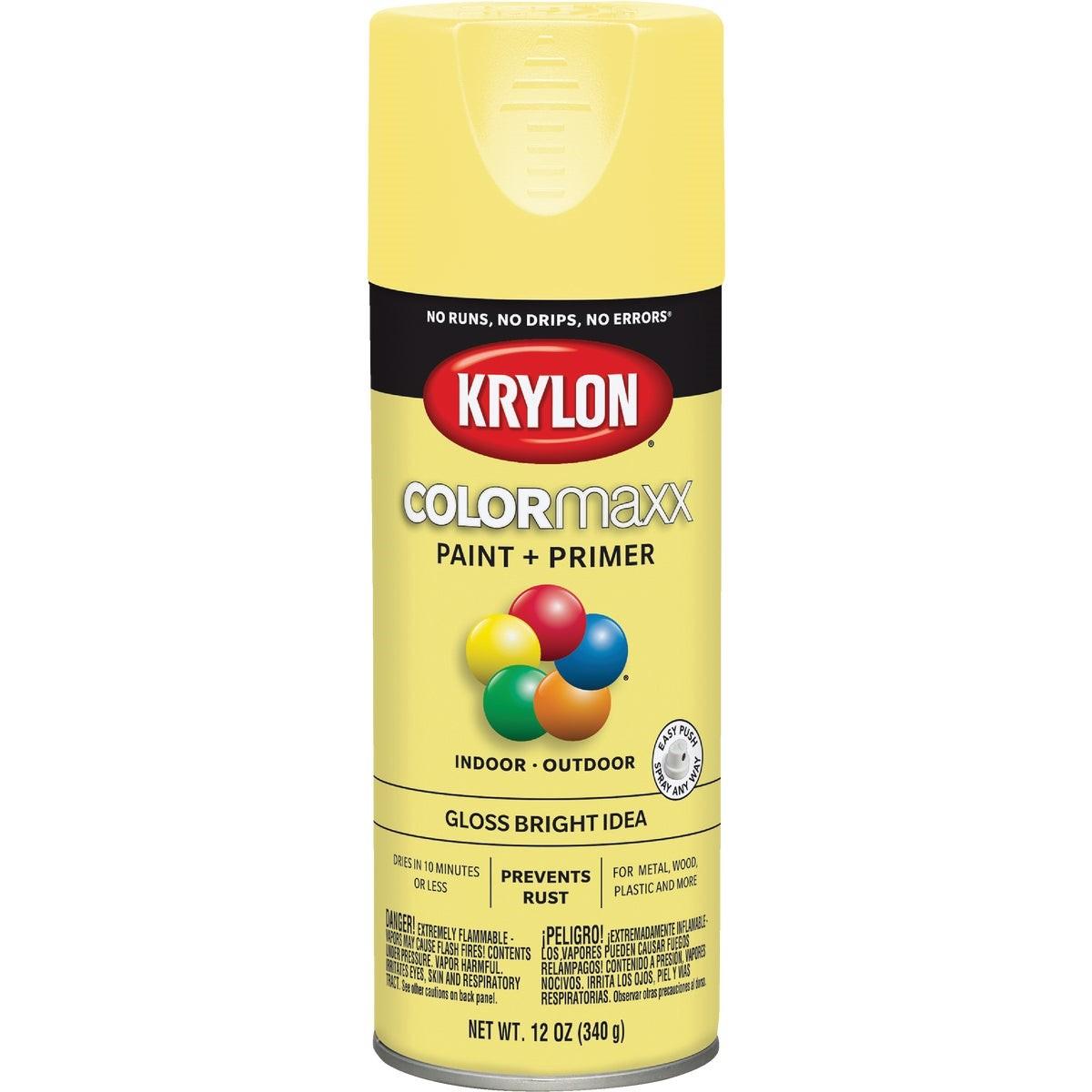 Krylon ColorMaxx 12 Oz. Gloss Spray Paint, Bright Idea