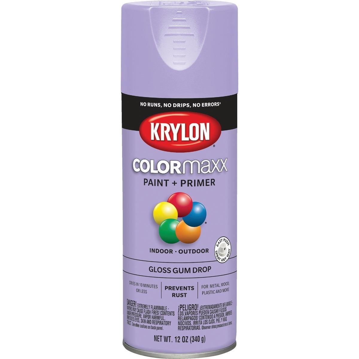 Krylon ColorMaxx12 Oz. Gloss Spray Paint, Gum Drop