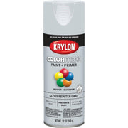 Krylon ColorMaxx 12 Oz. Gloss Spray Paint, Pewter Gray