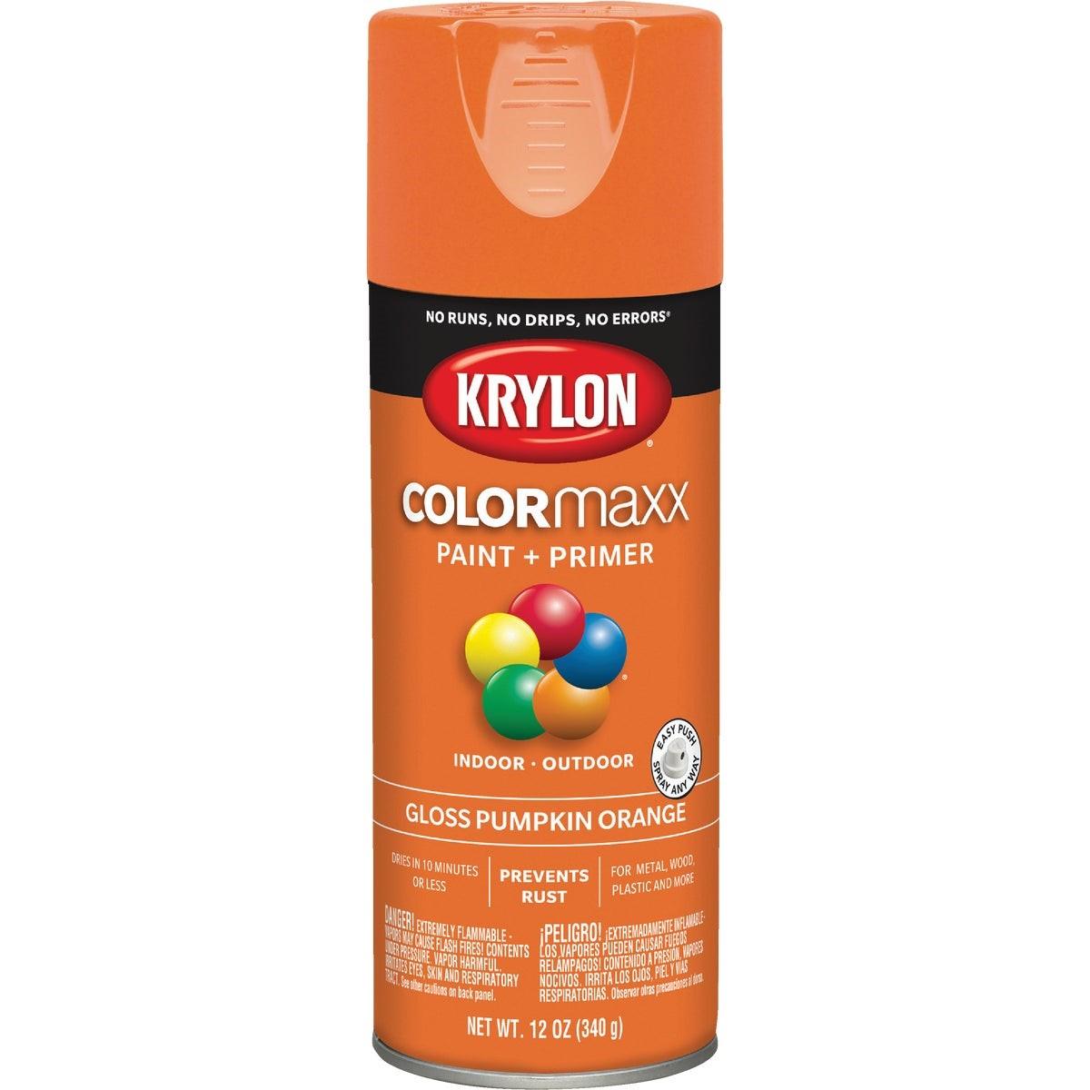 Krylon ColorMaxx 12 Oz. Gloss Spray Paint, Pumpkin Orange