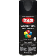 Krylon ColorMaxx 12 Oz. Flat Spray Paint, Black