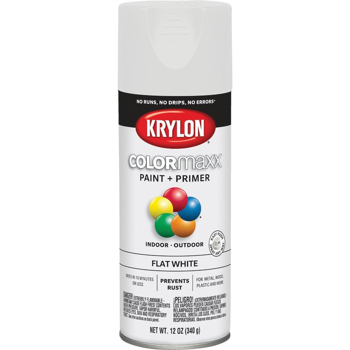 Krylon ColorMaxx 12 Oz. Flat Spray Paint, White