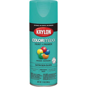 Krylon Colormaxx Satin Spray Paint & Primer, Sea Glass