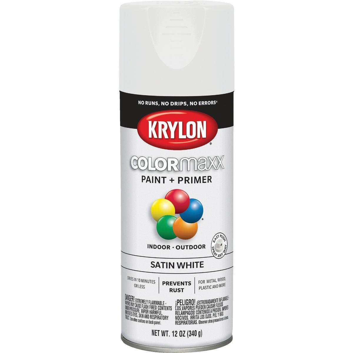 Krylon ColorMaxx 12 Oz. Satin Spray Paint, White