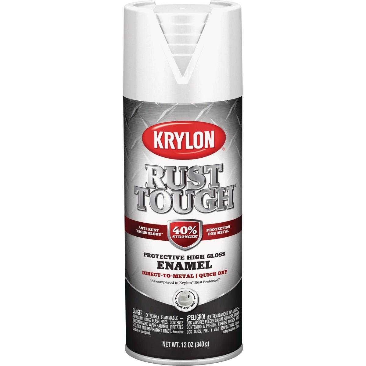 Krylon Rust Tough 12 Oz. Gloss Alkyd Enamel Spray Paint, White