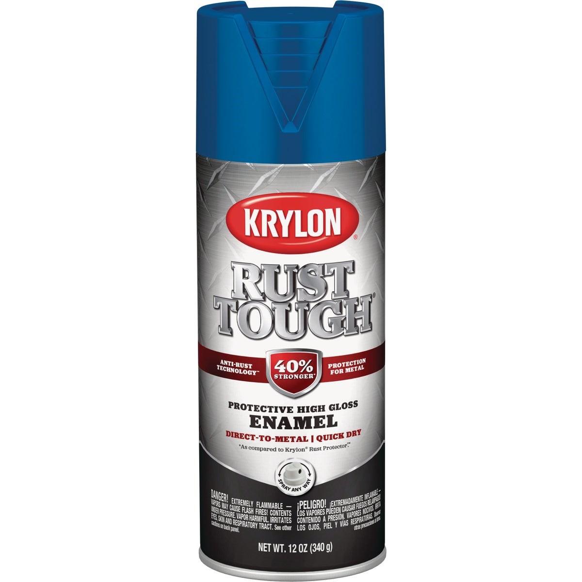 Krylon Rust Tough 12 Oz. Gloss Alkyd Enamel Spray Paint, Blue