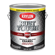 Krylon Rust Tough Gloss Anti-Rust Safety Color Rust Control Enamel, Safety Yellow, 1 Gal.