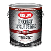 Krylon Rust Tough Oil-Based Gloss Rust Control Enamel, Brown, 1 Gal.