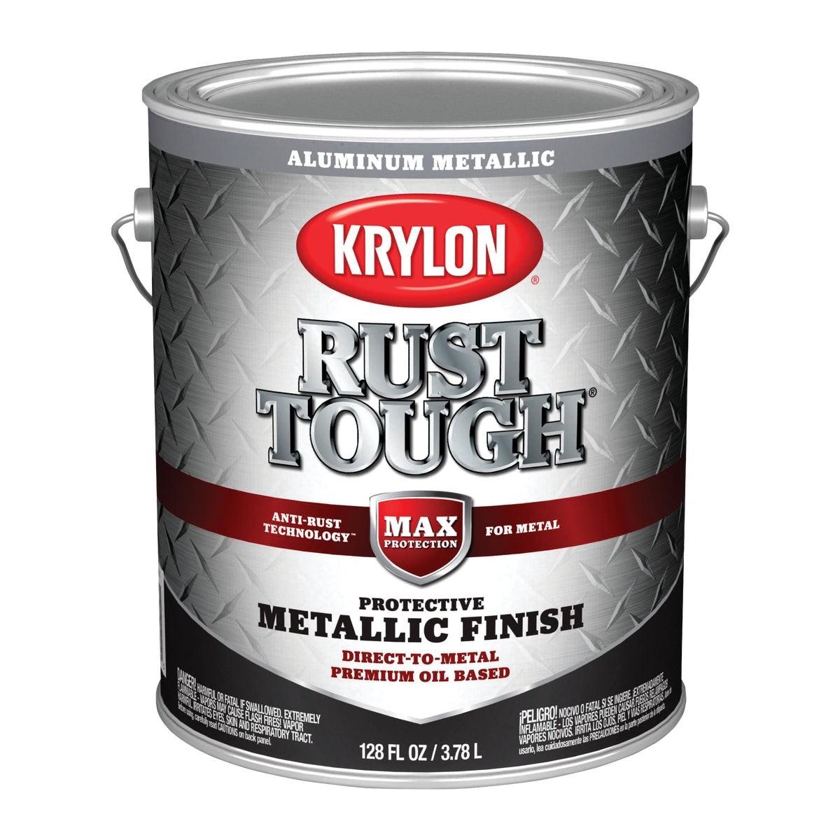 Krylon Rust Tough Oil-Based Gloss  Rust Control Enamel, Aluminum, 1 Gal.