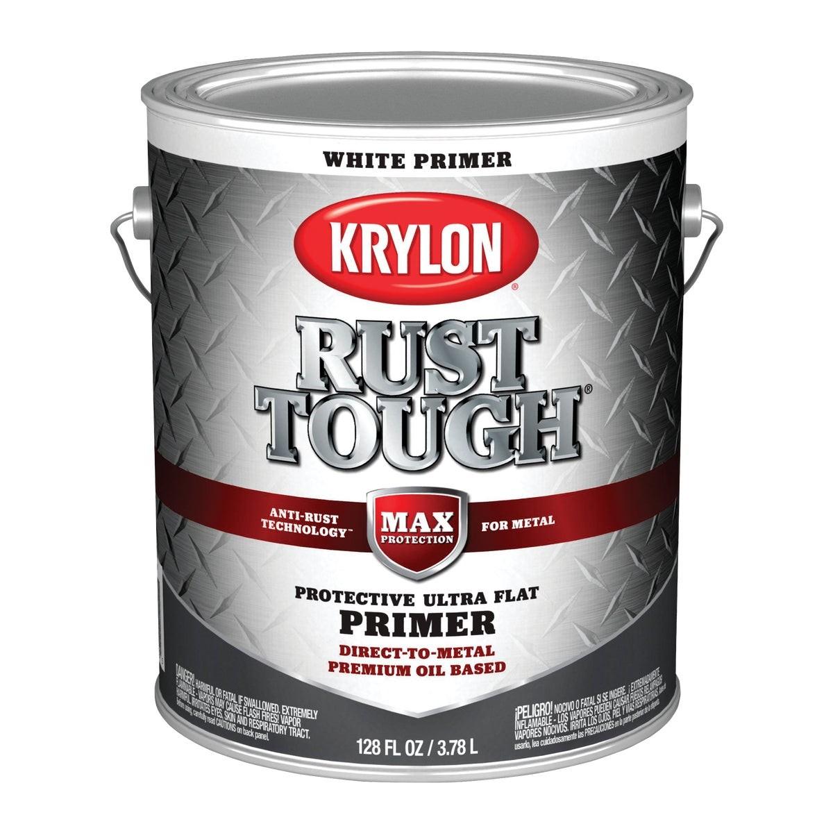 Krylon Rust Tough Primer, White, 1 Gal.