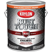 Krylon Rust Tough Gloss Anti-Rust Safety Color Rust Control Enamel, Safety Orange, 1 Gal.