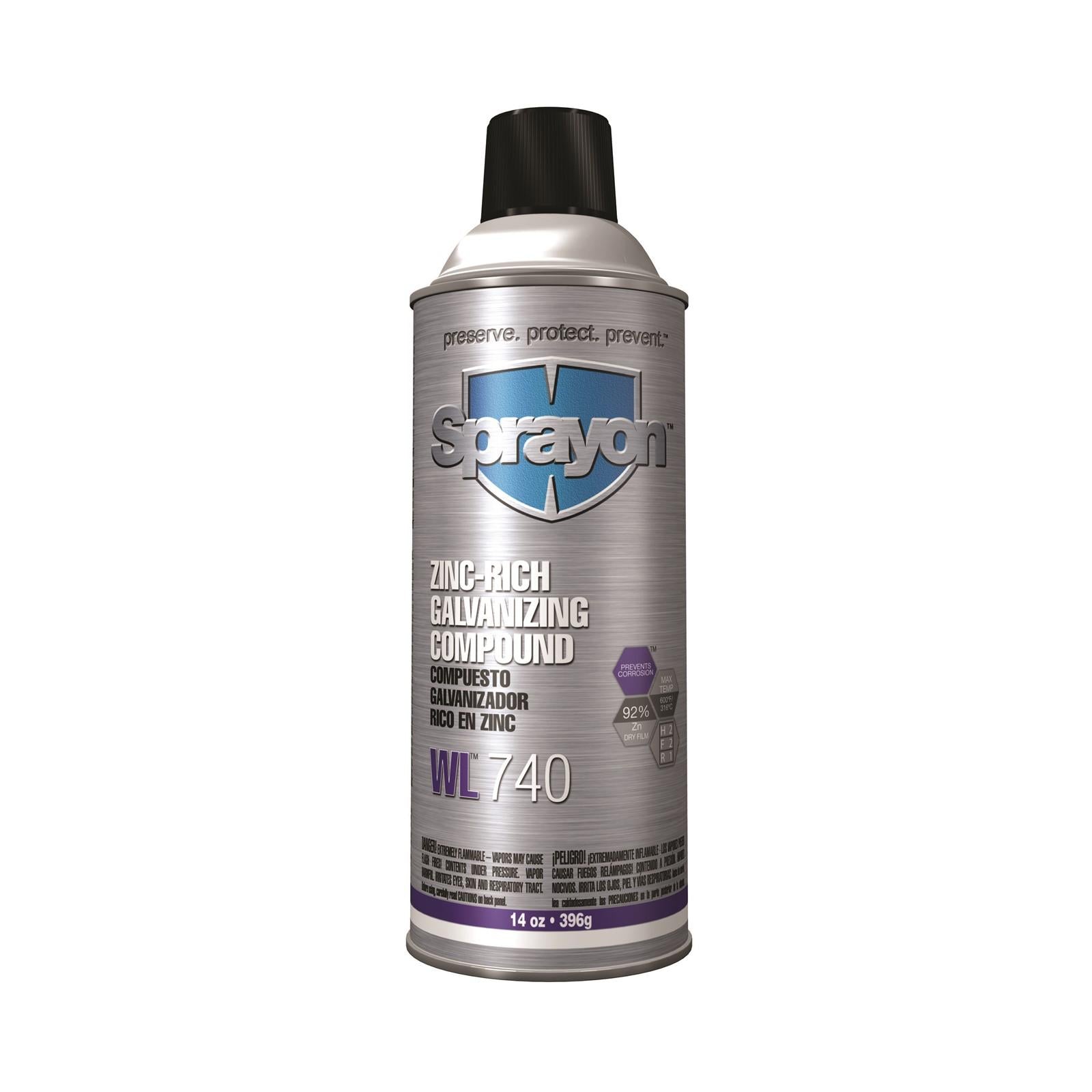 Cold Galvanizing Compound, WL740 Zinc-Rich, 14oz, Aerosol