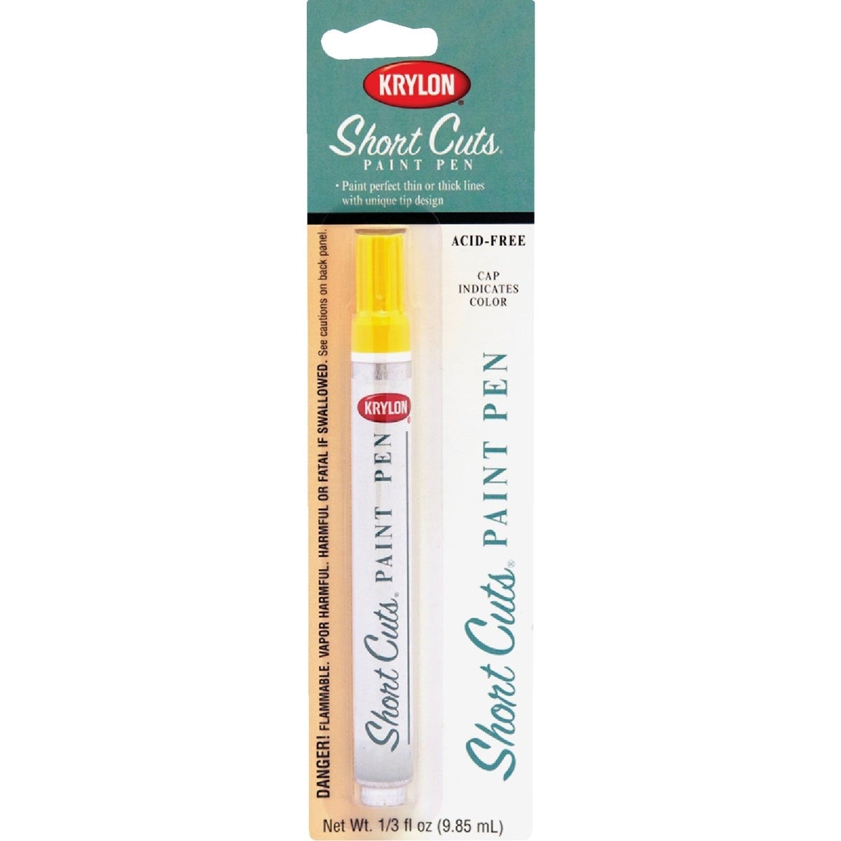 Krylon Short Cuts 1/3 Fl Oz Sun Yellow Gloss Paint Pen