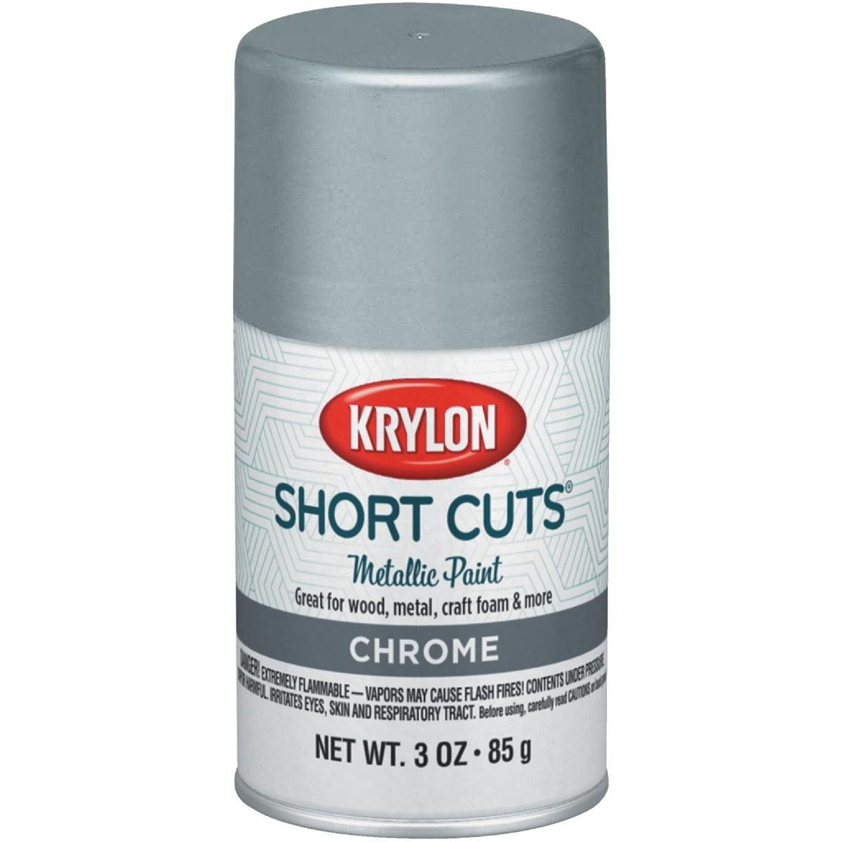 Krylon Short Cuts 3 Oz. High-Gloss Enamel Spray Paint, Chrome