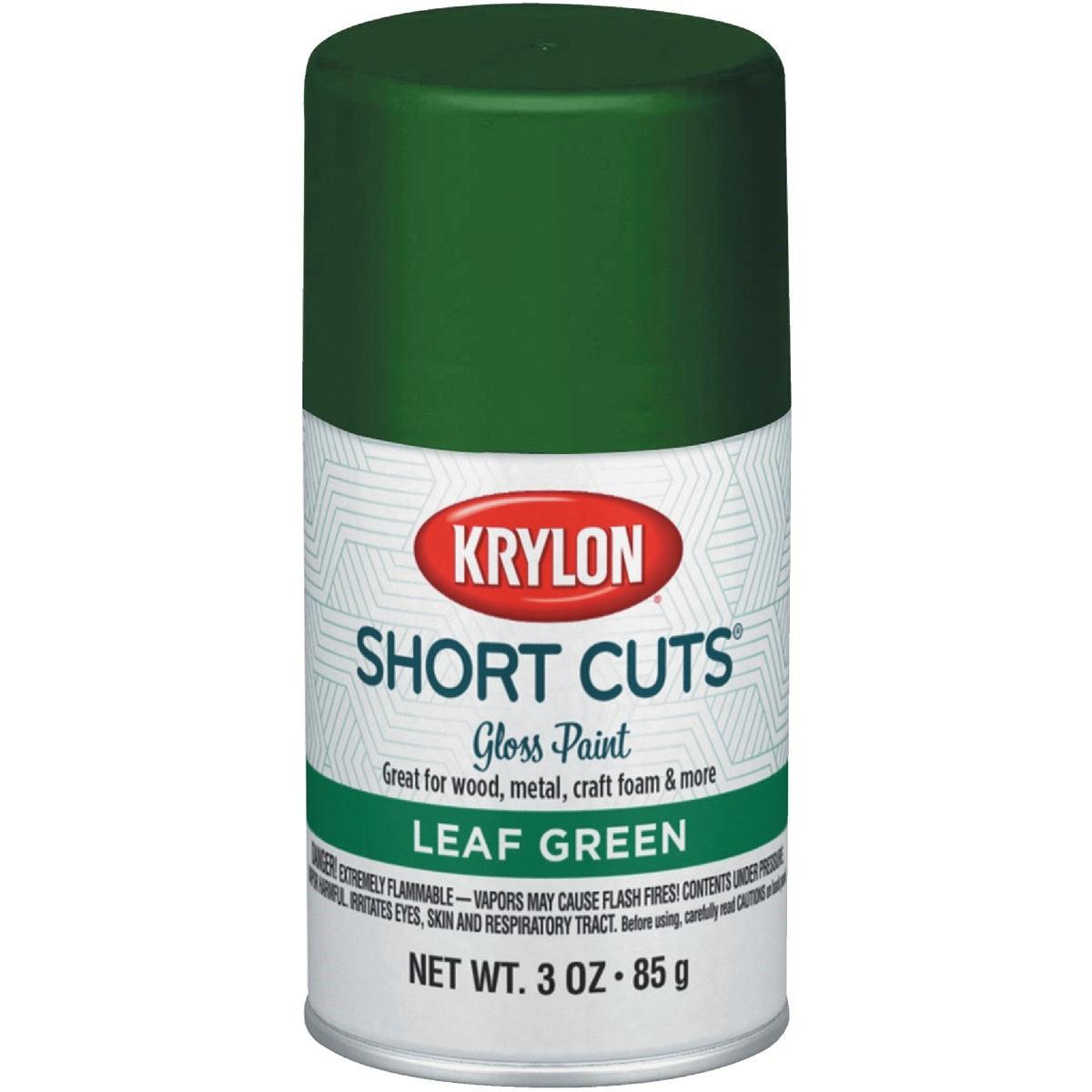 Krylon Short Cuts 3 Oz. High-Gloss Enamel Spray Paint, Leaf Green