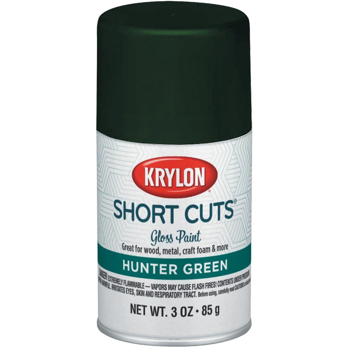 Krylon Short Cuts 3 Oz. High-Gloss Enamel Spray Paint, Hunter Green