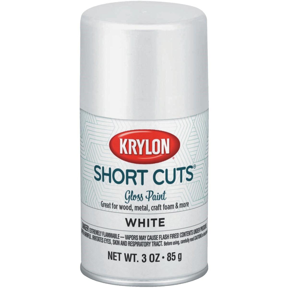 Krylon Short Cuts 3 Oz. High-Gloss Enamel Spray Paint, White