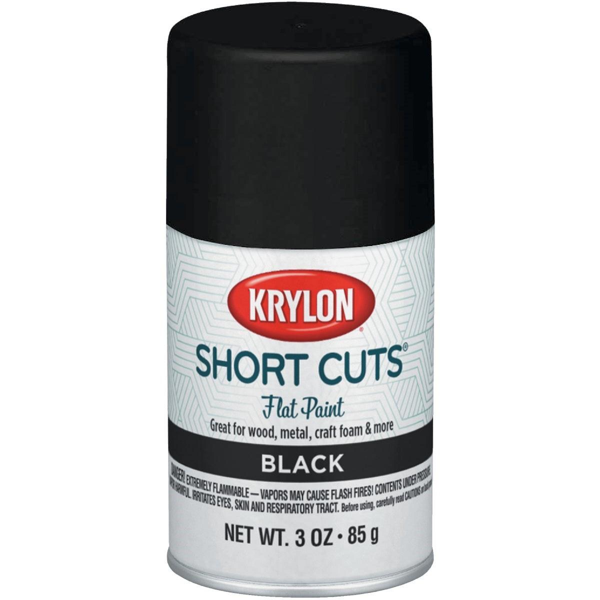 Krylon Short Cuts 3 Oz. Flat Enamel Spray Paint, Black