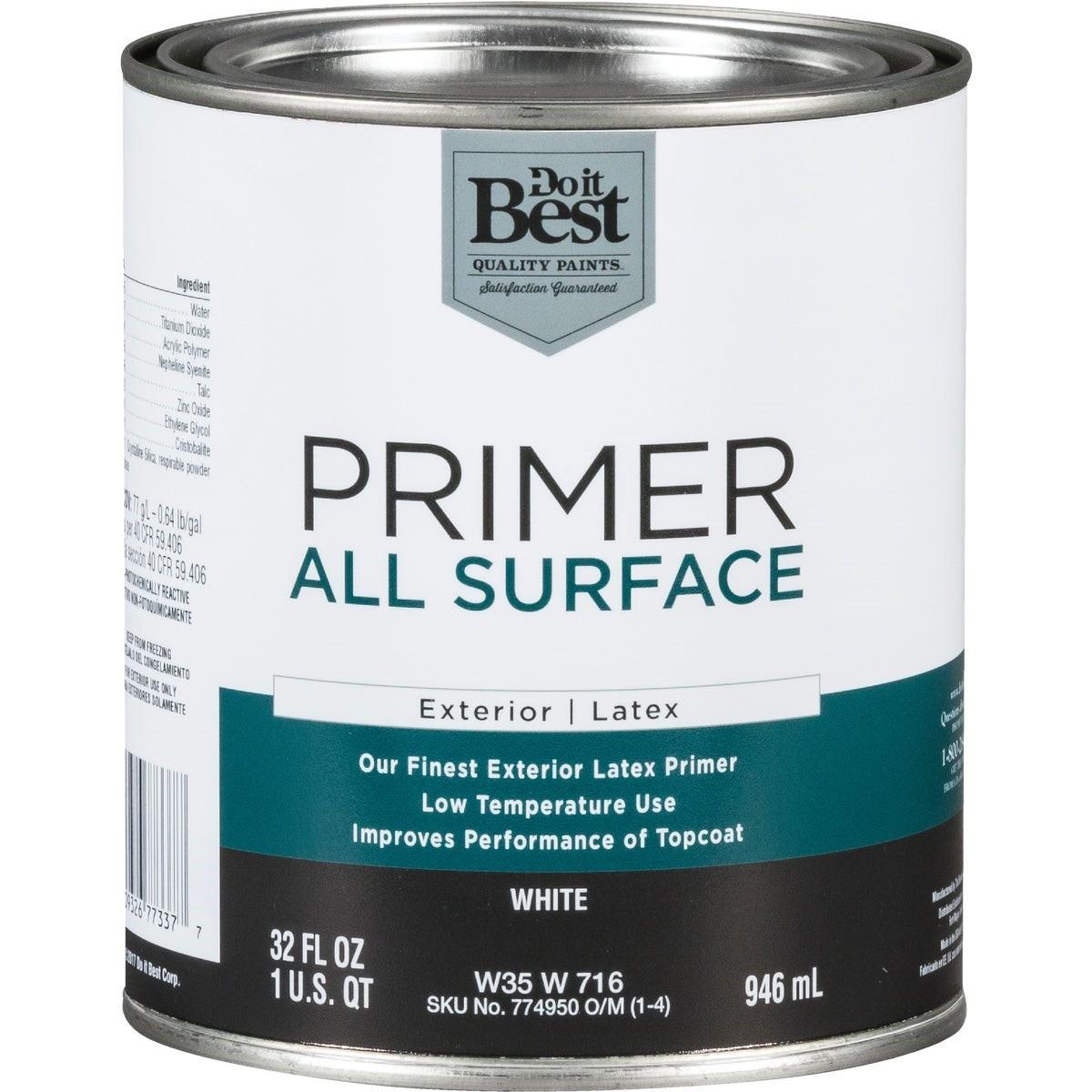 White All Surface Exterior Primer, 1 Qt.