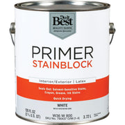 Latex Interior/Exterior Stain Blocking Primer, White, 1 Gal.