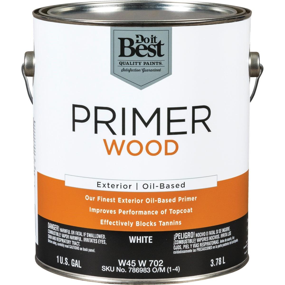White Oil-Based Wood Exterior Primer, 1 Gal.