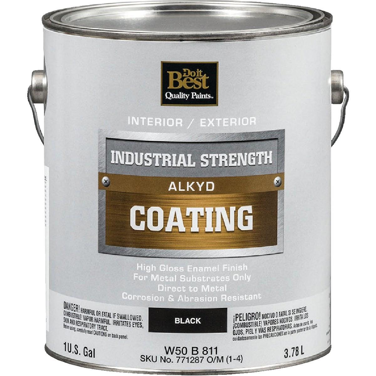 Alkyd Industrial Coating, Black, 1 Gal.