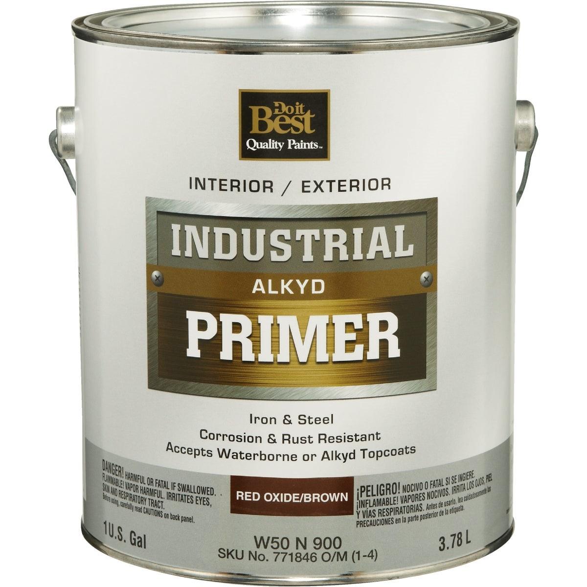 Alkyd Industrial Primer, Red Oxide/Brown, 1 Gal.