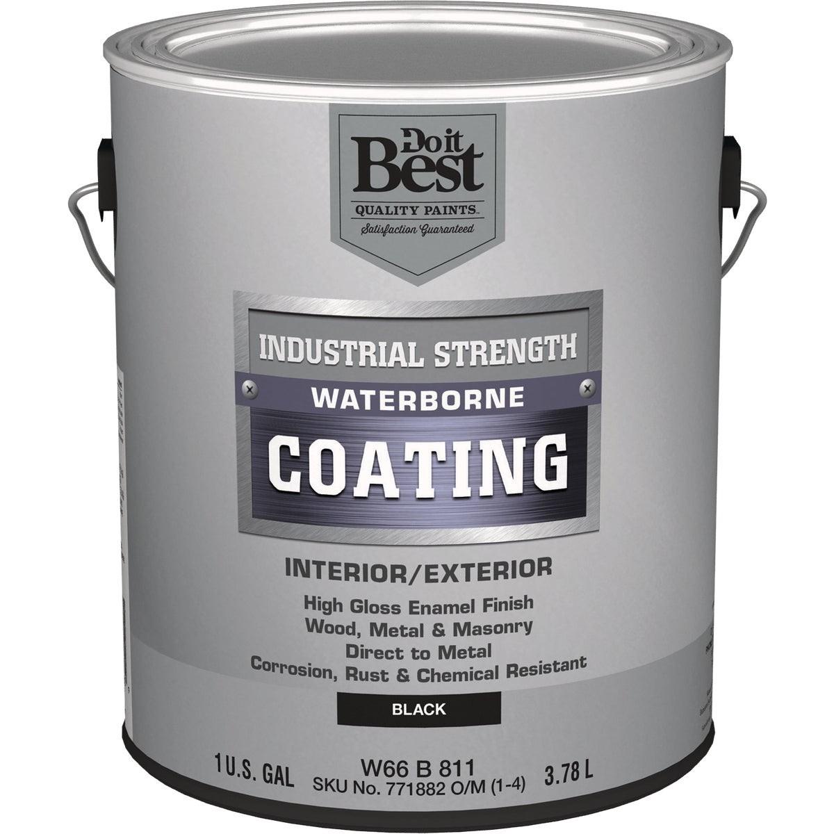 Waterborne Industrial Enamel, Black, 1 Gal.