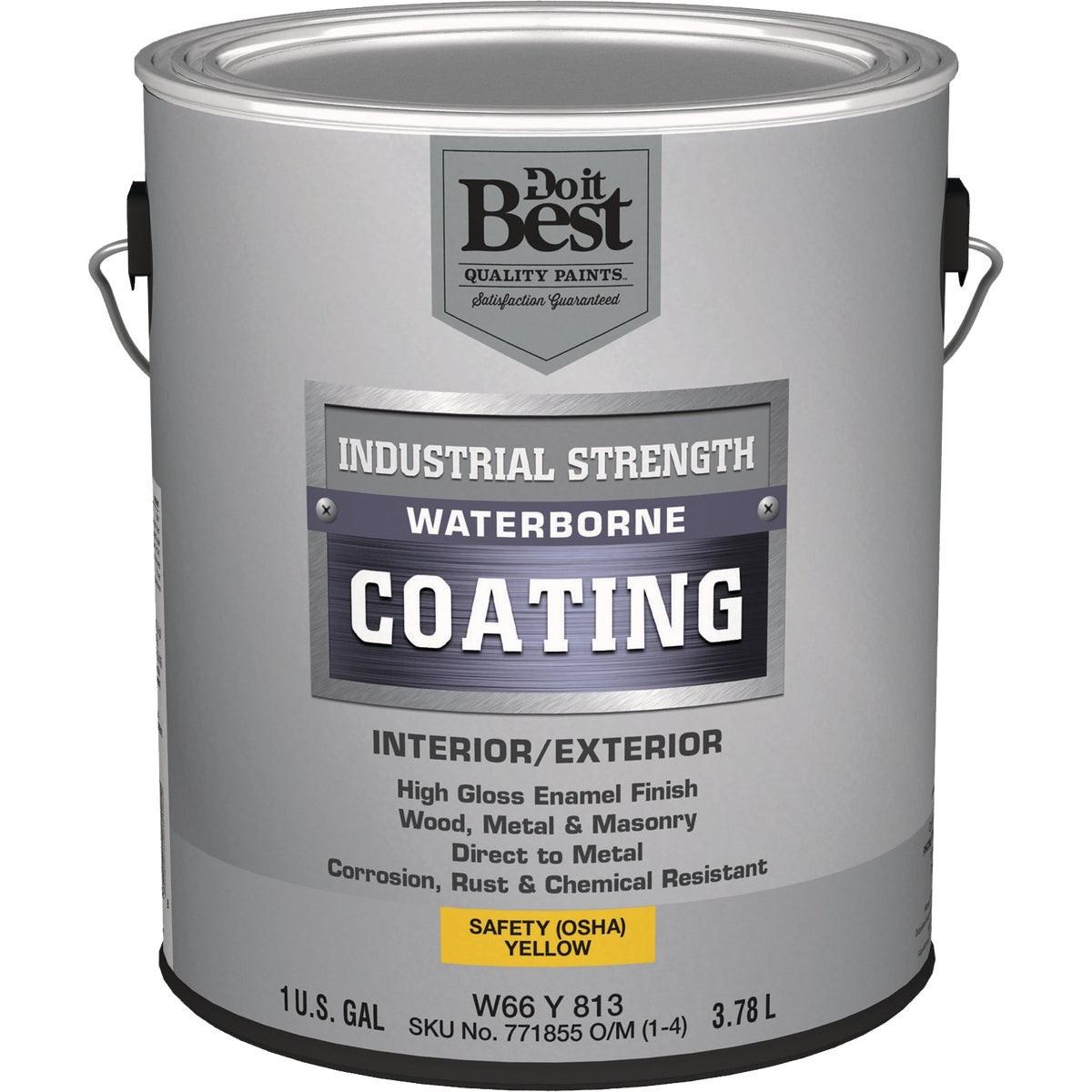 Waterborne Industrial Enamel, Osha Yellow, 1 Gal.