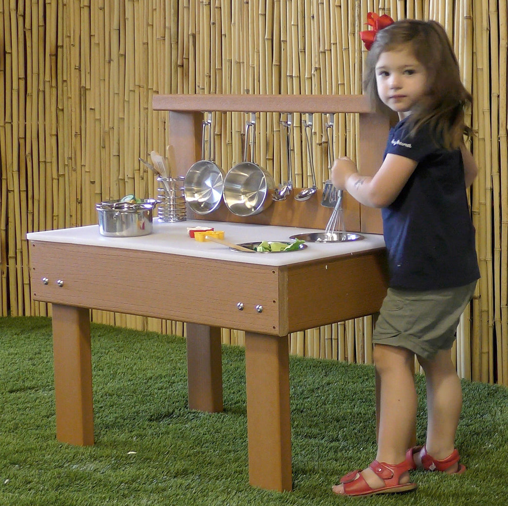 Kids' Station Indoor/Outdoor Toddler Mud Kitchen With Utensils