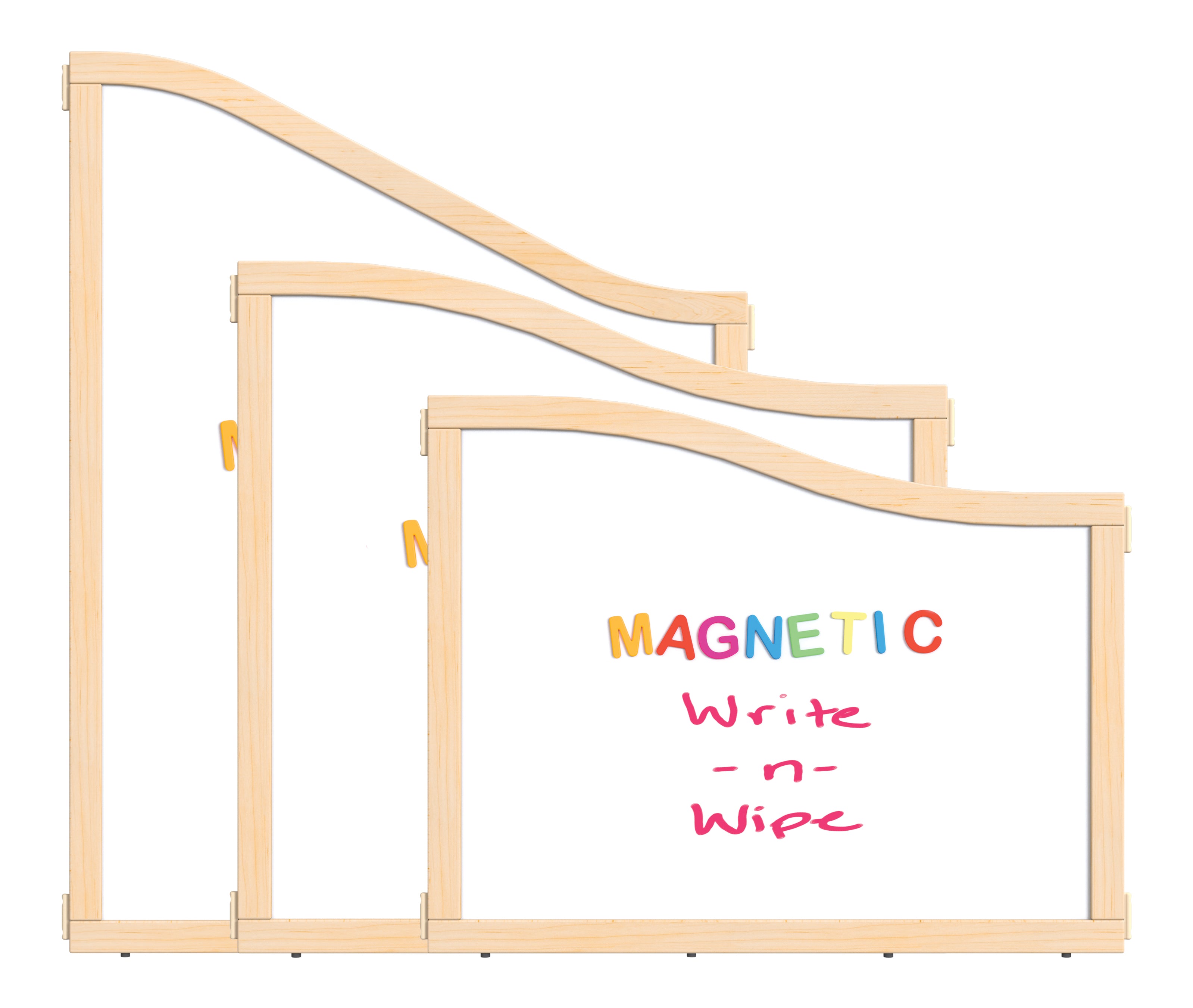 KYDZ Suite® Cascade Panel - A to S-height - 36" Wide - Magnetic Write-n-Wipe