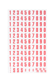 MasterVision  Magnetic Numbers, Red on white