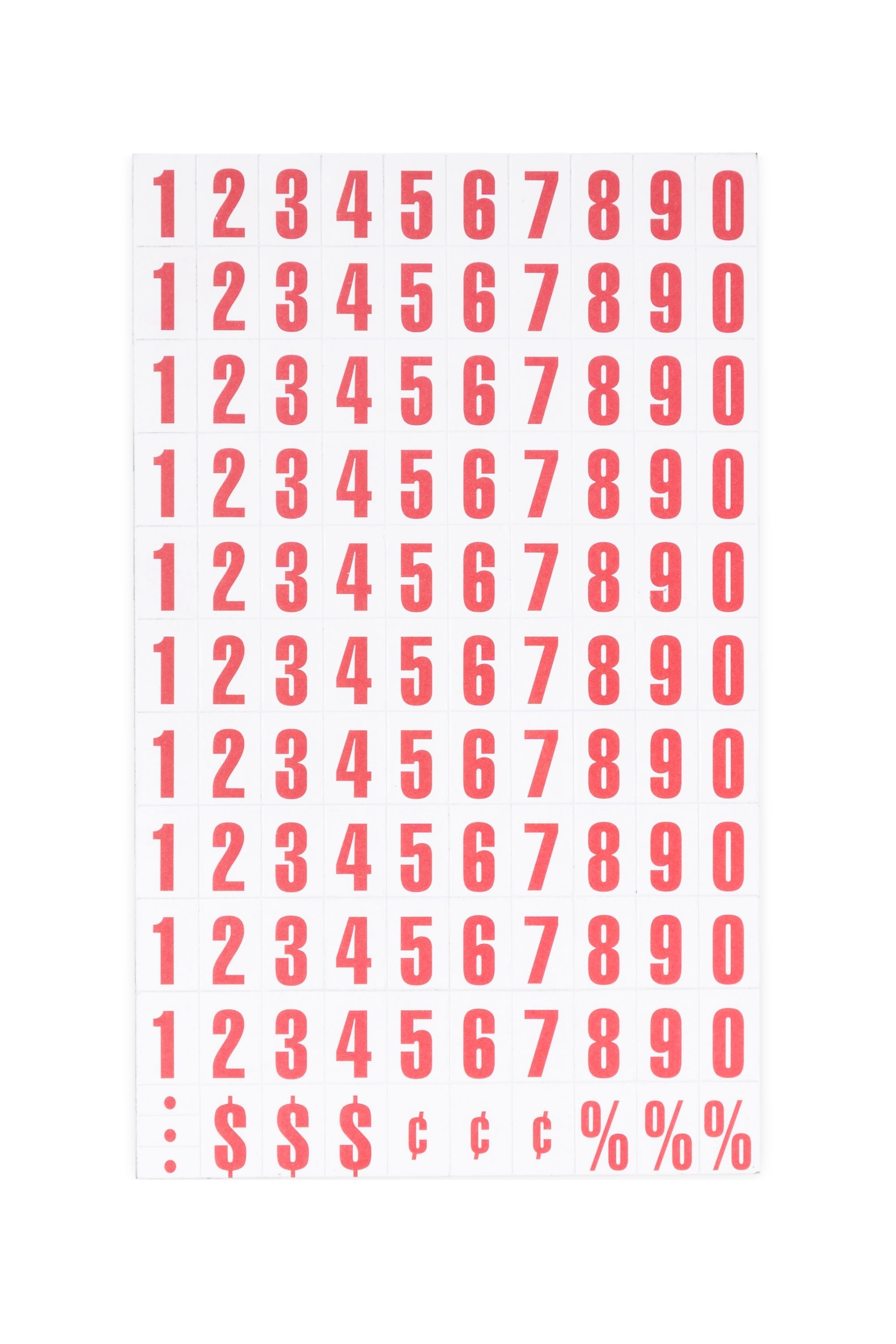 MasterVision  Magnetic Numbers, Red on white